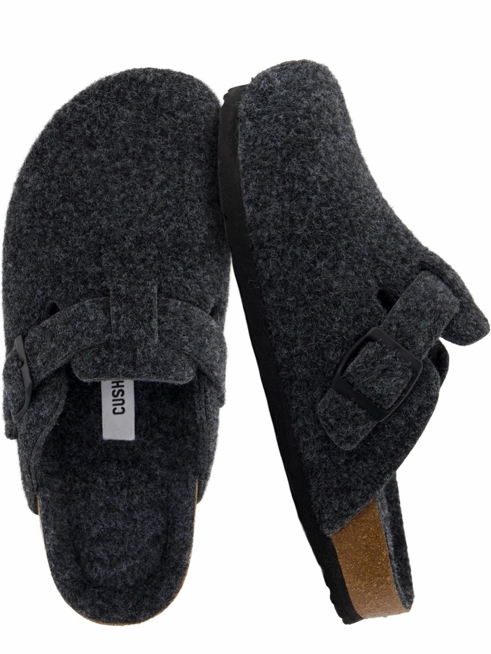 CUSHIONAIRE Hana Cork Footbed Clogs for Women, Slip On Fall Shoes